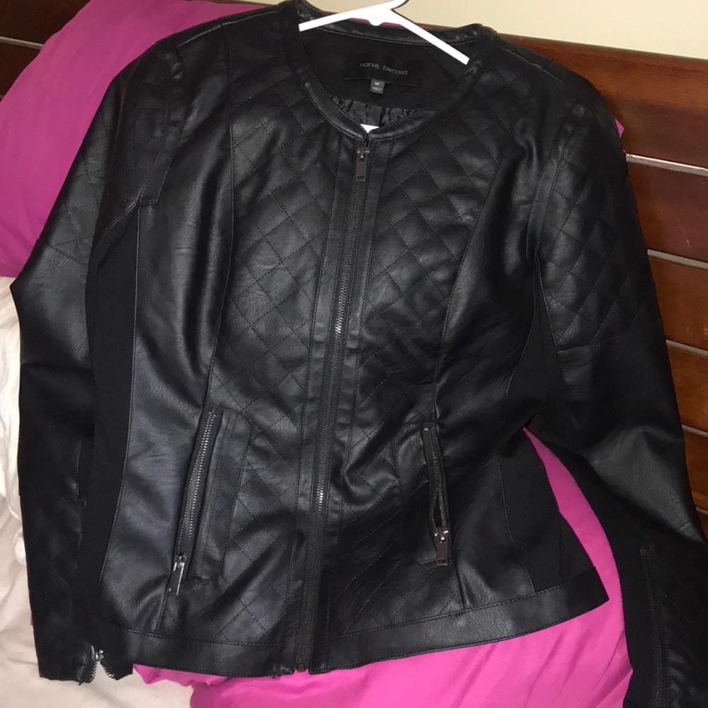 Black “leather” Jacket.
